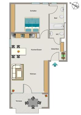 Foto - 2.5 Zimmer Erdgeschoßwohnung zur Miete in Essen
