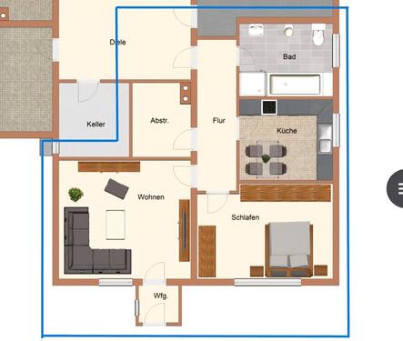Foto - 2 - Zimmerwohnung im Erdgeschoss in Busenhausen