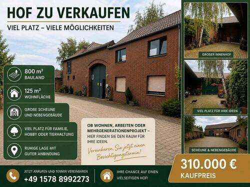 Foto - Vierkanthof Nähe Jüchen - 310.000,00&nbsp;EUR Kaufpreis, ca.&nbsp; 125,00&nbsp;m&sup2;
