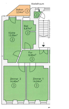 Foto - Etagenwohnung zur Miete in Leipzig