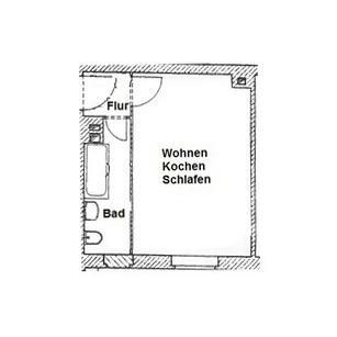 Foto - 1 Zimmer Erdgeschoßwohnung zur Miete in Chemnitz