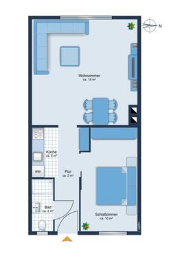 Foto - 2 Zimmer Etagenwohnung zur Miete in Hannover