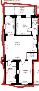 Foto - Wunderschöne 3-Raumwohnung mit großem Balkon und Ankleidezimmer