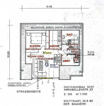 Foto - 2 Zimmer Dachgeschoßwohnung zur Miete in Stuttgart