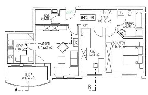 Foto - 3 Zimmer Etagenwohnung zur Miete in Prenzlau