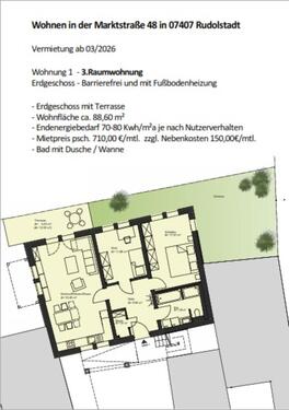 Foto - 3-Raum Wohnung - 710,00&nbsp;EUR Kaltmiete, ca.&nbsp; 88,56&nbsp;m&sup2;