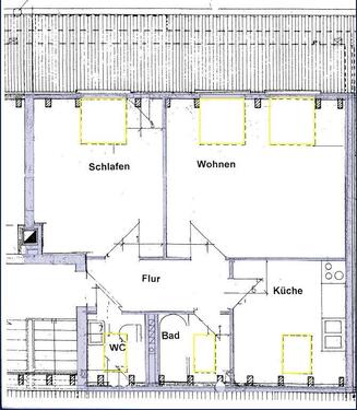 Foto - Helle 2-Zimmer DG-Wohnung in Linden in ruhiger Lage - ab 1.6.2026
