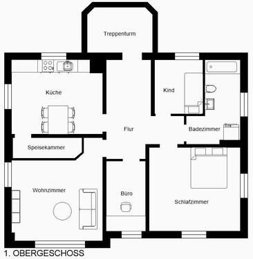 Foto - 4 Zimmer Etagenwohnung zur Miete in Kirchheim In Schwaben