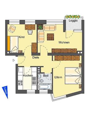 Foto - Etagenwohnung in Detmold zur Miete