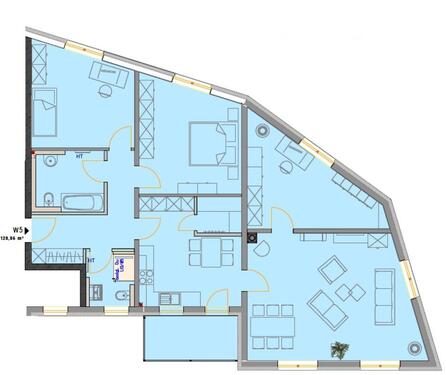 Foto - Baschütz - moderne 4 Zimmerwohnung mit Balkon und zwei Bädern auf dem Land