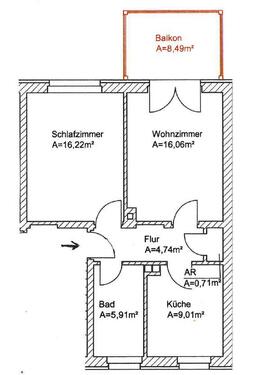 Foto - 2 Zimmer Etagenwohnung zur Miete in Zittau