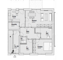 Helle Zweizimmerwohnung mit Südterrasse - Neubau, Seniorengerecht - Warburg