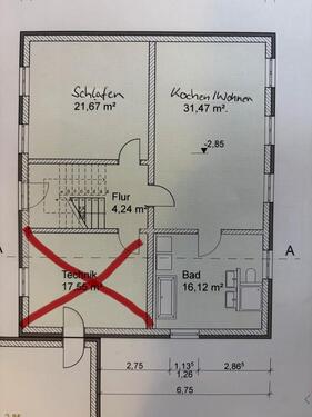 Foto - Ländliche 2,5 Zimmer Keller Wohnung