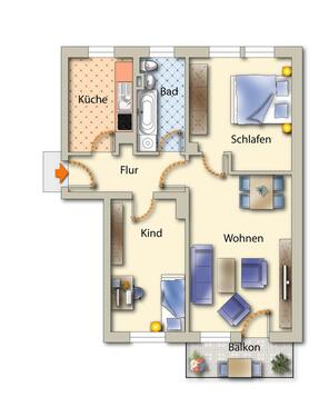 Foto - Etagenwohnung zur Miete in Freiberg