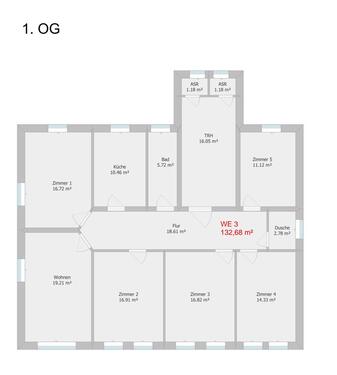 Foto - Erstbezug nach Kernsanierung - 6-Zimmer-Wohnung mit Einbauküche