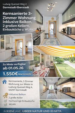 Foto - Wohnung zu Vermieten 3 Zimmer 76 Qm Darmstadt