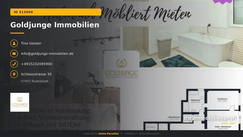 Foto - 6 Zimmer Erdgeschoßwohnung zur Miete in Rudolstadt