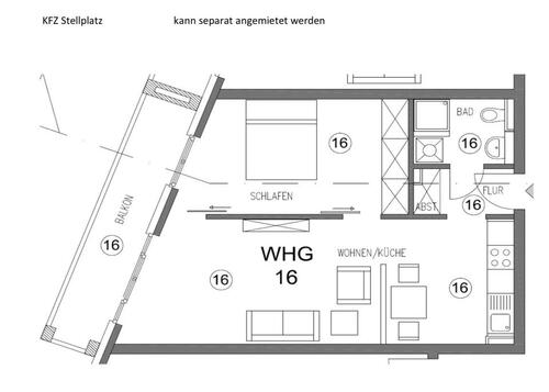 Foto - 2 Zimmer Etagenwohnung zur Miete in Potsdam