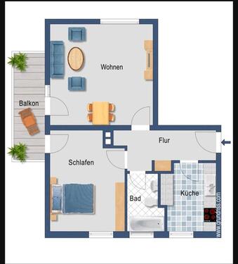 Foto - 2 Zimmer Erdgeschoßwohnung zum Kaufen in Duisburg