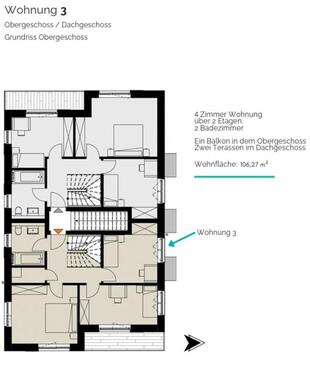 Foto - 4 Zimmer Maisonettenwohnung zur Miete in Hamburg