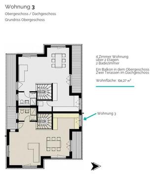 Foto - 4 Zimmer Maisonettenwohnung in Hamburg