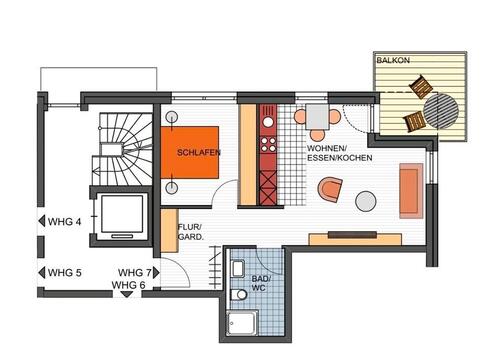 Foto - 2 Zimmer Whg in Rot am See - 600,00&nbsp;EUR Kaltmiete, ca.&nbsp; 55,00&nbsp;m&sup2;