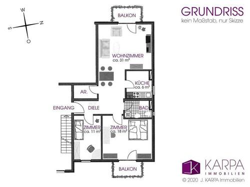 Foto - Dachgeschoßwohnung in Oschersleben (Bode) zur Miete