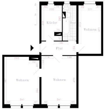 Foto - 3 Zimmer Etagenwohnung in Werdau