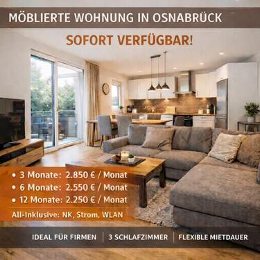 Foto - Modern 4-Zimmer Wohnung - voll möbliert & All-In