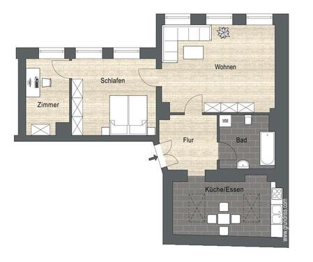 Foto - 3 Zimmer Etagenwohnung zur Miete in Leipzig