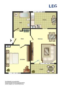 Foto - 2-Zimmer-Wohnung in Bergkamen Weddinghofen