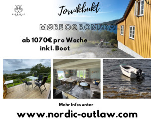 1 Woche Ferienhaus am Fjord in NorwegenMøre og Romsdal mit Boot - Friedeburg