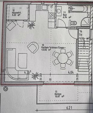 Foto - Mietwohnung - offene Maisonettewohnung auf zwei Etagen