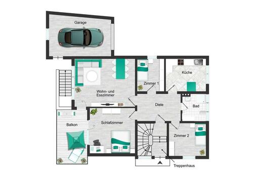 Foto - 4 Zimmer Erdgeschoßwohnung in Bad Neuenahr-Ahrweiler