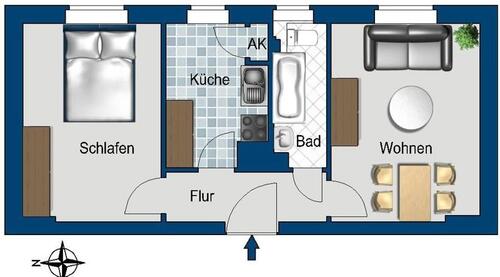 Foto - 2 Zimmer Etagenwohnung zur Miete in Berlin