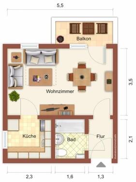 Foto - Etagenwohnung zur Miete in Suhl