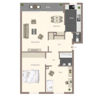 Helle 3,5-Zimmer Wohnung im 3. OG in Ludwigsburg mit Westbalkon - Stuttgart Zuffenhausen