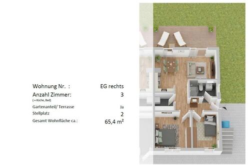 Foto - 3 Zimmer Etagenwohnung zur Miete in Hardheim