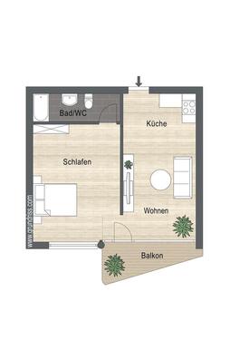 Foto - 1.5 Zimmer Etagenwohnung zur Miete in Leipzig