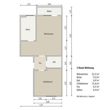Foto - Etagenwohnung zur Miete in Gera