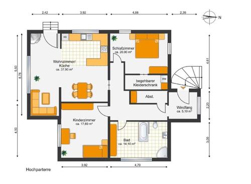 Foto - Großzügige 3-Zimmer-Wohnung mit Garten & Kamin – 100 m² i