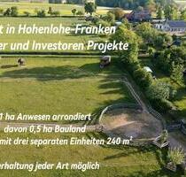 Anwesen mit ca. 1 ha – Tierhaltung, Stall, Werkstatt – Wohnen - Schwäbisch Hall