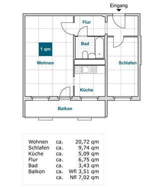 Foto - 2 Zimmer Etagenwohnung zur Miete in Dresden