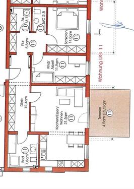 Foto - 3-Zimmer-Wohnung, mit EBK, Garten und Terrasse