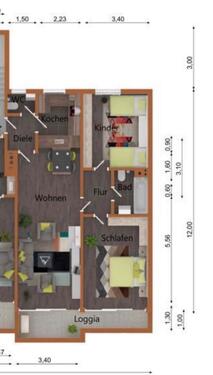 Foto - 3 Zimmer Etagenwohnung zur Miete in Ludwigshafen am Rhein