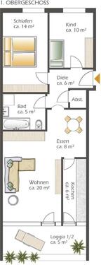 Foto - Sehr ruhige 3-Zi-Wohnung mit großem Südbalkon +geh. Ausstattung