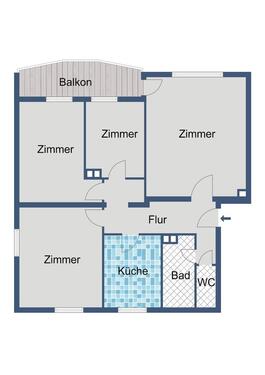Foto - Etagenwohnung in Kassel zur Miete