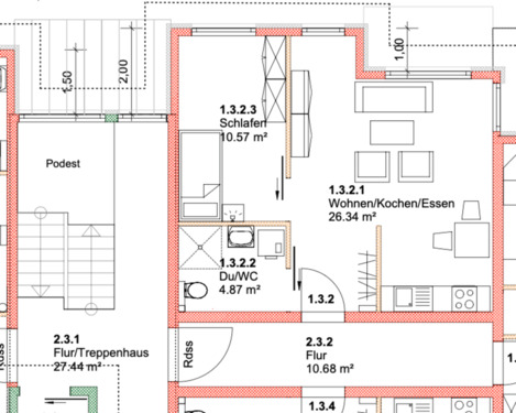 Foto - 2 Zimmer Wohnung Mahlberg - 450,00 EUR Kaltmiete,