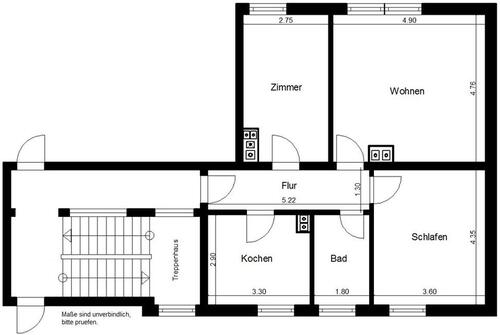 Foto - 3 Zimmer Etagenwohnung in Nordhausen
