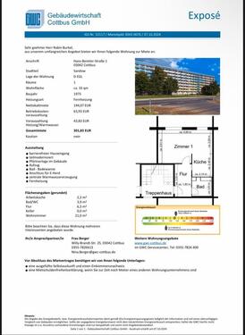 Foto - 1-Raum Wohnung, EG - 302,00&nbsp;EUR Kaltmiete, ca.&nbsp; 33,00&nbsp;m&sup2;